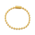 Minimalistische gouden bolletjesketting ring met gepolijste afwerking op wit - Goud (KLJ5211-Z)