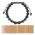 Verstelbare 10mm kralenarmband met tijgeroogstenen en vier cadeaubonnen voor mannen - 10MM-Magnetisch Hematiet / Aan mijn man