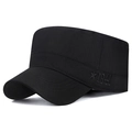Schwarze Military-Cadet-Cap mit 1941-Stern-Stickerei und strukturierter Baumwollkrone - Verstellbar / Schwarz