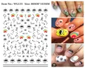 Detail of evil eye nail stickers with size 80x103mm and minimalist hand design - WG135