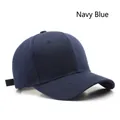 Classic navy blue cotton baseball cap with structured panels and curved brim for men and women - Adjustable / Navy Blue