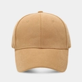 Detail view of khaki cotton twill baseball cap showing six-panel stitch and curved brim - Adjustable / Dark Khaki