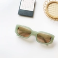 Gafas de sol rectangulares vintage con montura verde salvia y lentes marrones - Verde Gelatina