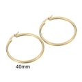 Orecchini a cerchio vuoti da 40 mm in acciaio inossidabile placcato oro 18K - 40mm