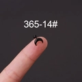 Black crescent moon stainless steel cartilage stud earring with ball screw back - Black Moon Style (14#)