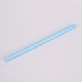 Detailed view of a light blue reusable Tritan straw on a clean white background - 1*20cm / Sky Blue