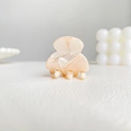 Mini cream pink acetate claw clip with marble texture for hair styling for women - Water Ripple Orange