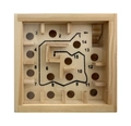 Labyrinthe en bois carré avec chemin numéroté pour la concentration des enfants - Stock bois naturel / Sans boîte