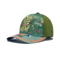 Casquette de baseball pour enfants vert forêt avec illustration de dinosaure mignon - Dinosaure Vert Pêche
