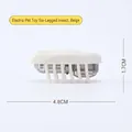 Electric bug cat toy in beige color, measuring 4.8cm long and 1.7cm high for interactive play - 6-Legged Bug / Beige