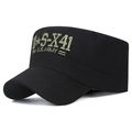 Gorra militar negra de copa plana con bordado 3D de U.S. ARMY en color verde oliva - Ajustable / Negro