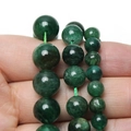 Perle tonde in mica fuchsite verde scuro in varie dimensioni per gioielli fai-da-te - 6mm Circa 60 pezzi
