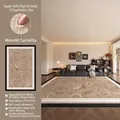 French vintage floral area rug in light brown with S-cashmere and anti-scratch finish - 140*200cm / S Imitation Cashmere - Moon-hidden Camellia