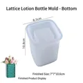 Siliconen mal voor ruitpatroon lotionfles, 10,8 cm hoogte voor DIY-hars en gipshobby's - Ruitjes Lotionfles Basis