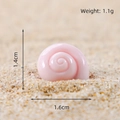 Miniature pink resin spiral snail shell ornament for DIY dollhouse beach micro landscape - Snail Shell