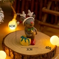 Mini Christmas deer resin figurine with red hat and gift box for desktop decor - No.22 Deer in Red Boots