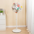 All-inclusive white fan dust cover with colorful floral patterns and elastic band - Sunflower (Half Cover) / Diameter 45cm