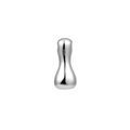 Silver chubby alphabet pendant in minimalist polished finish on white background - Letter I / Silver