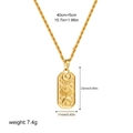Dettaglio della collana con ciondolo in oro 18K con motivi sole luna e specifiche - Occhio del male