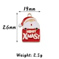 Christmas Santa Claus pendant with Merry Xmas sign for DIY jewelry making 19x26mm - 11#Santa with Sign