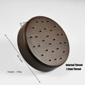 Round wooden body jewelry display stand with 89.3mm diameter and 1.2mm thread pins - Style 6-1.2mm Thread / 1.2mm Internal Thread