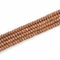 Macro shot of 5x8mm brown geodes agate rondelle beads for DIY jewelry making - 5x8mm (39pcs) / Electroplated Burgundy