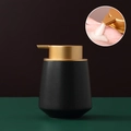 Nordic style black ceramic soap dispenser bottle with a golden pump head - Straight / Speckled Black with Gold Pump