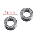 12mm silver stainless steel round geometric pendants with textured hammered finish - Round / Round-Steel