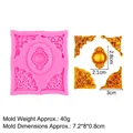 Stampo in silicone rosa con rilievo a pizzo diamantato per decorazioni torte e fai da te - Rosa