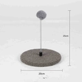 Spring teaser cat toy with grey plush ball and base 25cm height for indoor cats - Spring Ball Teaser Style / Gray