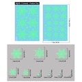 Luminous light green snowflake window stickers set BQ653 for Christmas window decor - BQ653 Luminous Snowflake (Static)