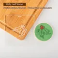 Holly-Blatt Keksausstecher mit Beeren für Fondant-Backen und Ton-Prägen Werkzeug - QA284-Stechpalmenblatt Präger