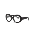 Lunettes de soleil rétro à monture ronde noire brillante pour petits chiens et chats - Monture Noir Brillant / Verres Transparents