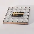 Bulk pack of 50 white tea light candles in aluminum cases for romantic home decor - 50 Pieces Tea Lights