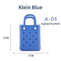 Klein blue small EVA tote bag with holes and dimensions 17x21cm and 8cm opening width - Dark Blue