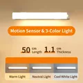50cm slim LED motion sensor light bar with adjustable brightness and 3 color modes - 500mm 3 Colors Sensor