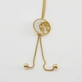 Collana in acciaio inossidabile placcato oro 18K con pendente luna e stella e cristalli - Stile Luna e Stella (ZG206)