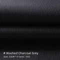 Waterproof washed charcoal grey corduroy floral wrapping paper, textured 53cm x 4 yards roll - Washed Carbon Gray