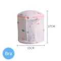 Fine mesh laundry bag with pink floral patterns for washing bras, 17cm high and 15cm wide - Bra Bag 15*16 - Colorful Tree