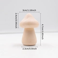 DIY wooden mushroom toy for painting with detailed dimensions 4.7cm height and 3cm width - (30×47mm) Pointed Head Mushroom