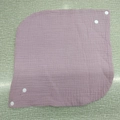Babero bandana para bebé de muselina de algodón violeta con broches y textura arrugada - Morado (24#)