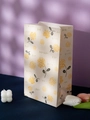 Chic yellow floral pattern paper gift bag for children's birthday and party favors - Style F - Chunfeng Shili Flat Bag (ZD050)