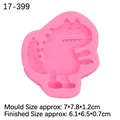 Stampo in silicone rosa a forma di dinosauro per decorazione torte e argilla fai-da-te - Stile 2 / Rosa