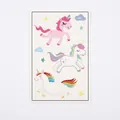 Tatuaggio temporaneo unicorno impermeabile WS-A150 per bambini con arcobaleni - Unicorno Volante (WS-A150)