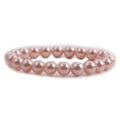 Elegant Korean style pink pearl beaded bracelet with soft luster on a white background - Pink