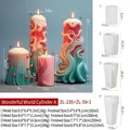 Molde de silicona cilíndrico en espiral para velas aromáticas DIY y manualidades - Cilindro Mundo Maravilloso A ZL-235+ZL-59-1