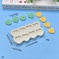 8-cavity swirl love heart silicone mold for DIY chocolates and cupcake decorations - 8-Cavity Mixed Heart Style (2#)