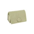 Mini light green microfiber jewelry pouch with snap button for rings and earrings - Bean Green