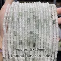 Bamboo shaped Tianshan green jade beads 6x10mm for DIY jewelry making and bracelets - Bamboo Bead 6*10mm Approx 36 Pcs