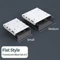 Set of 2 transparent black under-desk storage drawers in medium and small sizes - Transparent Black / Flat / Set of 2(S+M)